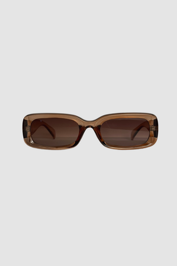 Blue recycled rectangular vintage glasses with blue lenses 