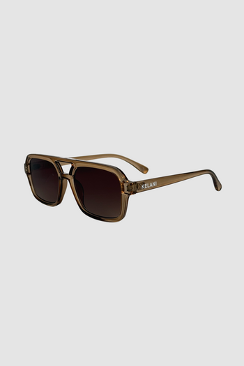Blue recycled rectangular vintage glasses with blue lenses 