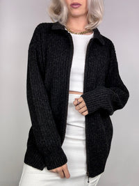 Jacket en maille vintage noir