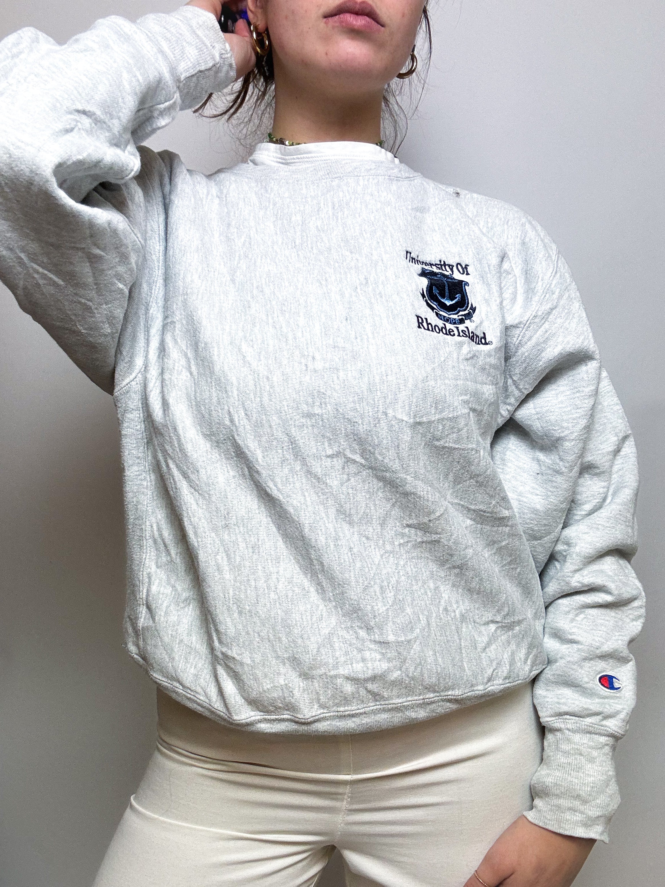 Vintage University Gray Sweater L