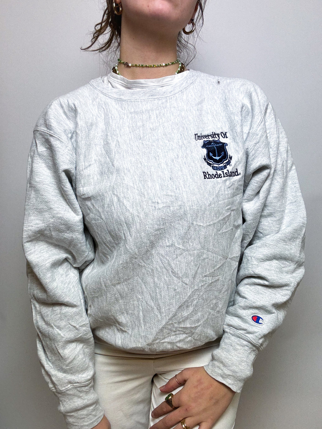 Vintage University Gray Sweater L