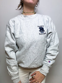 Vintage University Gray Sweater L