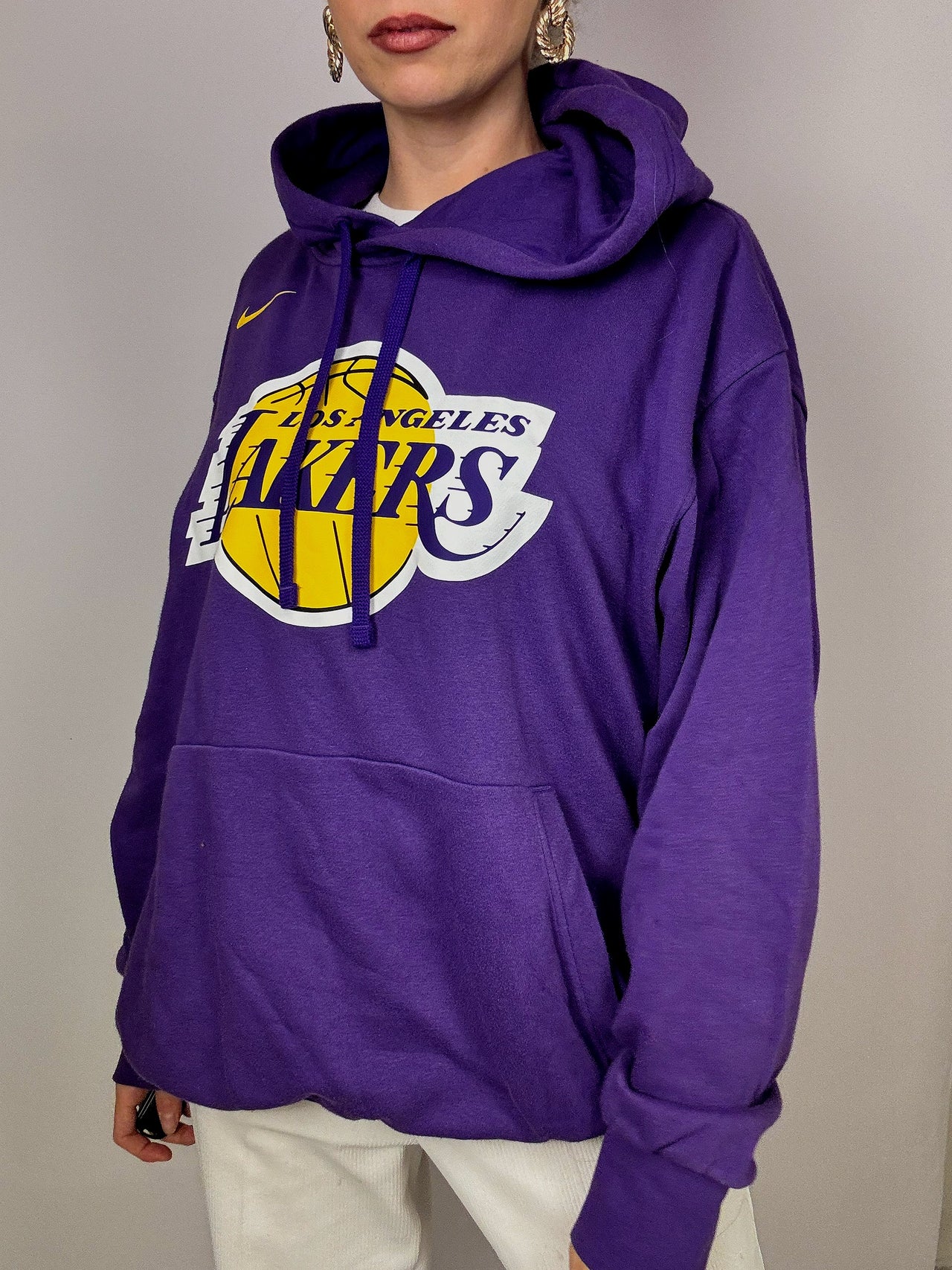 Pull à capuche Lakers violet et jaune