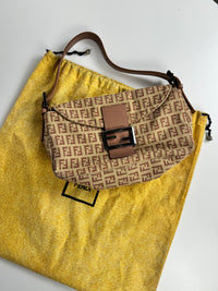 Sac Fendi Baguette Rose en Toile