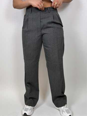 Pantalon tailleur gris vintage