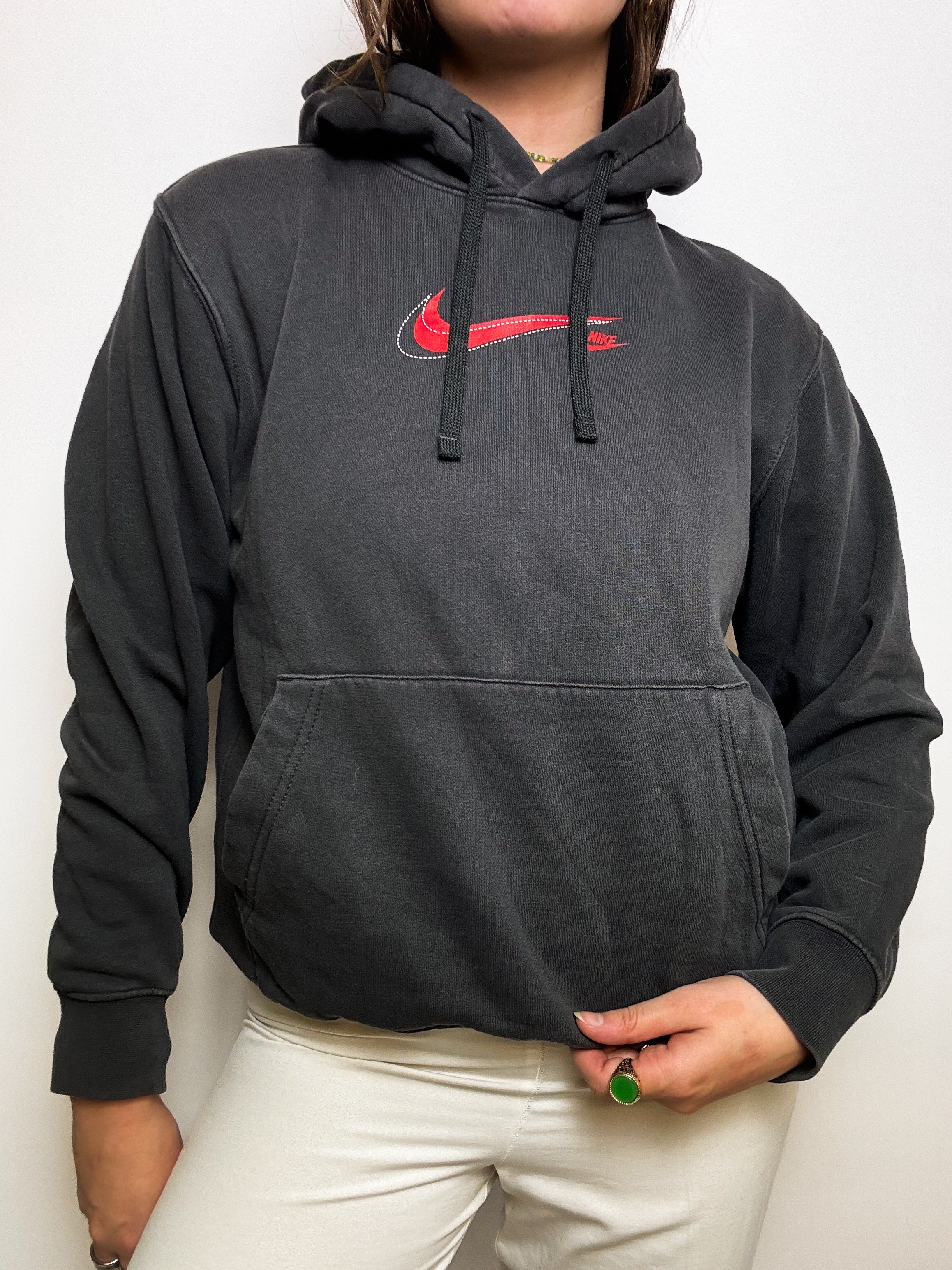 Schwarzer Nike Vintage M Kapuzenpullover