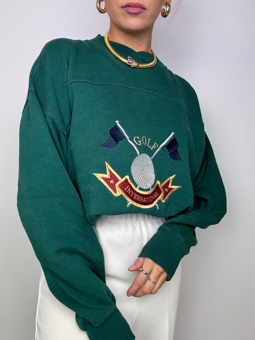 Green American Vintage Sweater