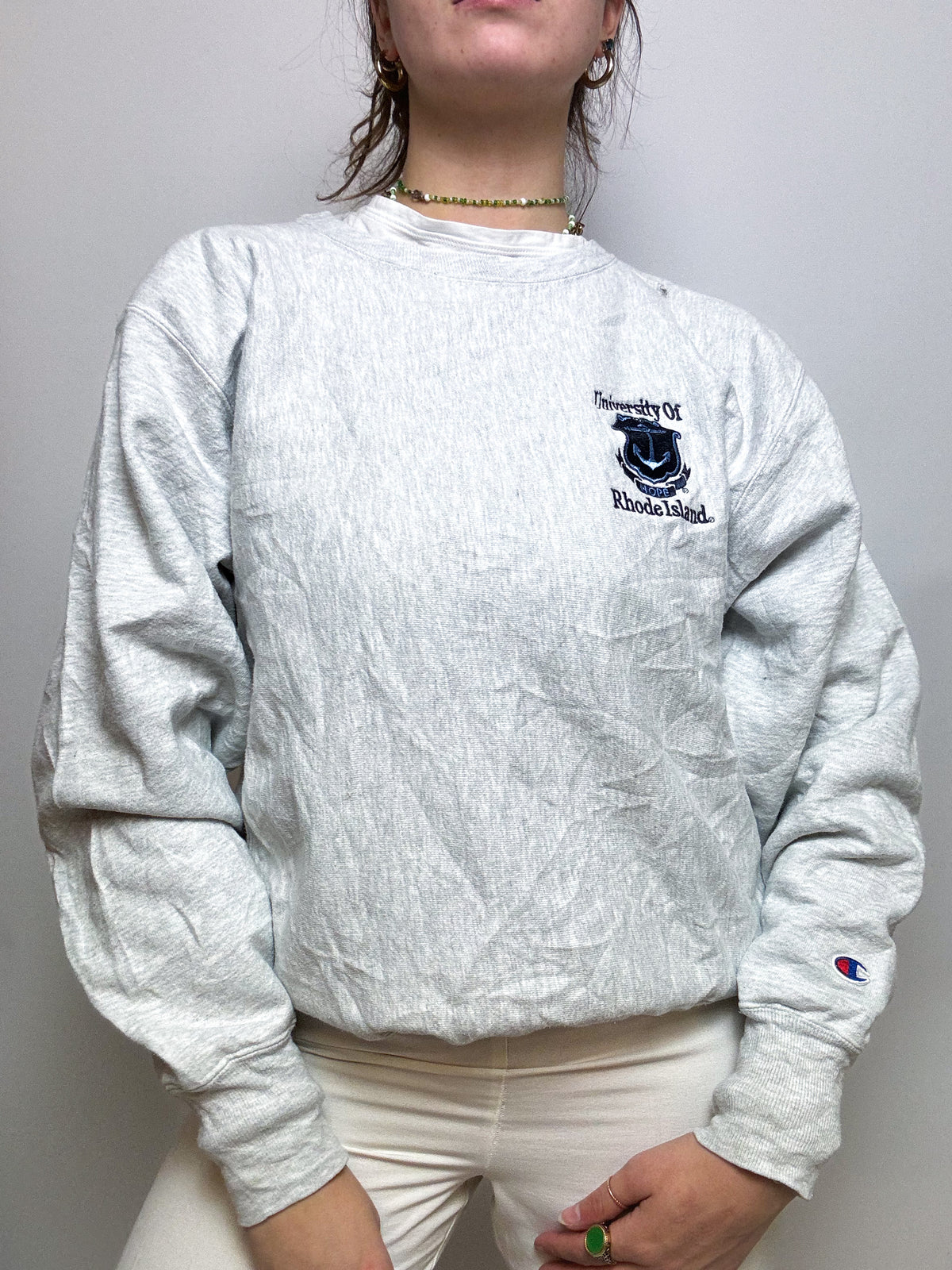 Vintage University Gray Sweater L