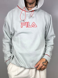 Fila hellgrauer und orangefarbener Hoodie
