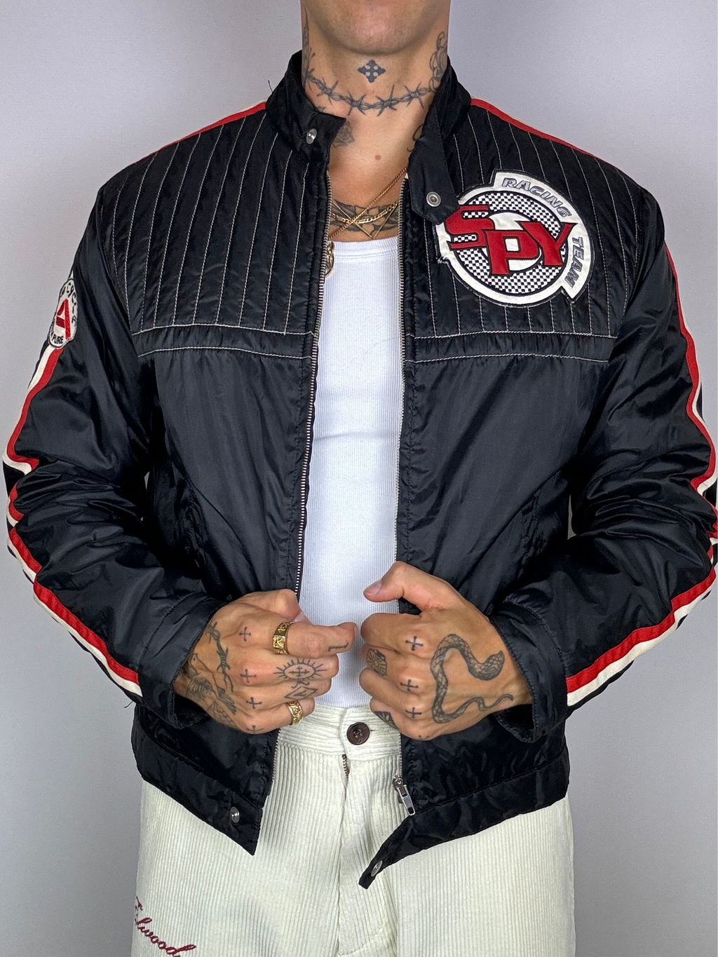 Vintage black and red Racing spy bomber 