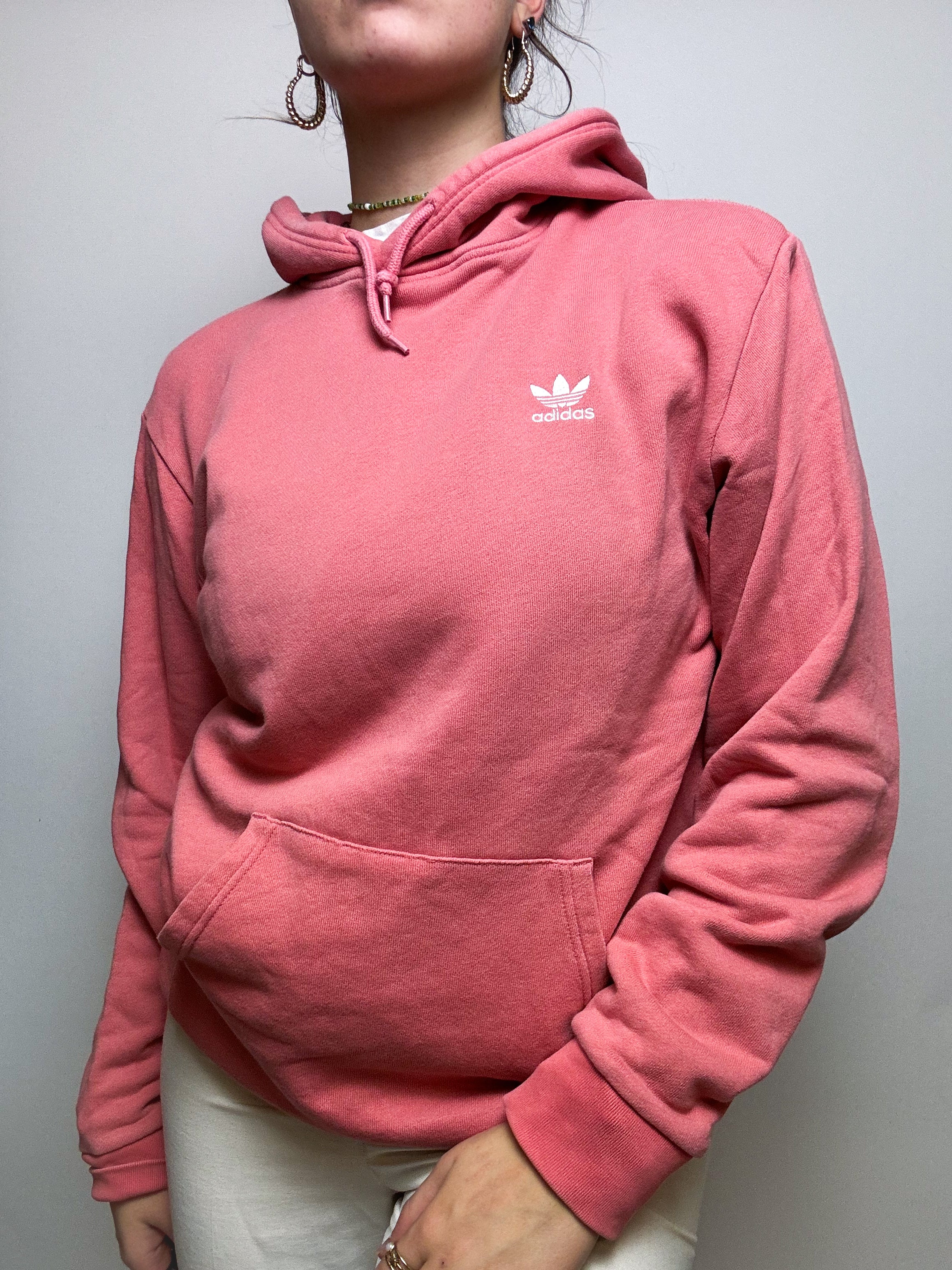Rosa Adidas Vintage Kapuzenpullover L 