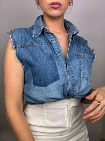 Vintage denim vest