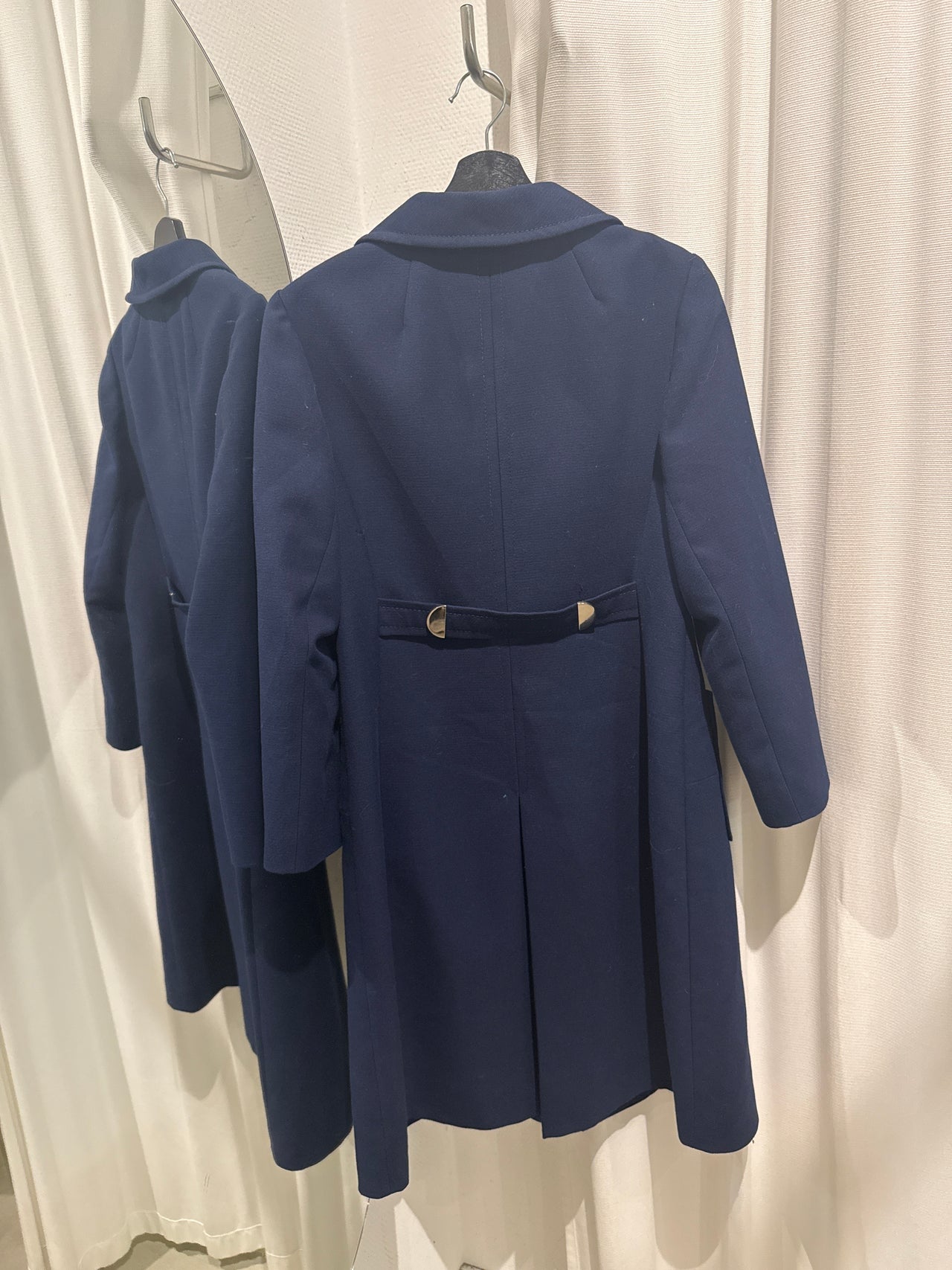 Manteau femme marine avec bouton M live