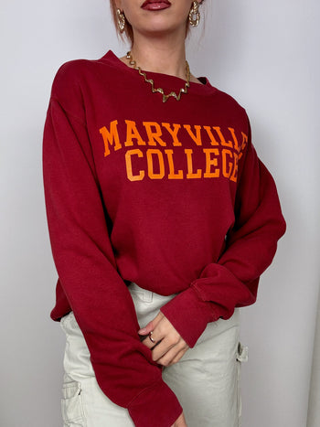 Campus roter Pullover Vintage S