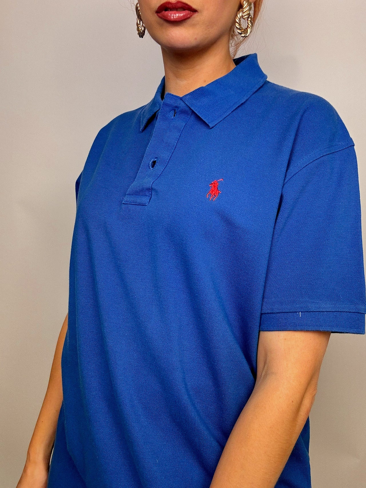 Vintage blaues RFL-Poloshirt