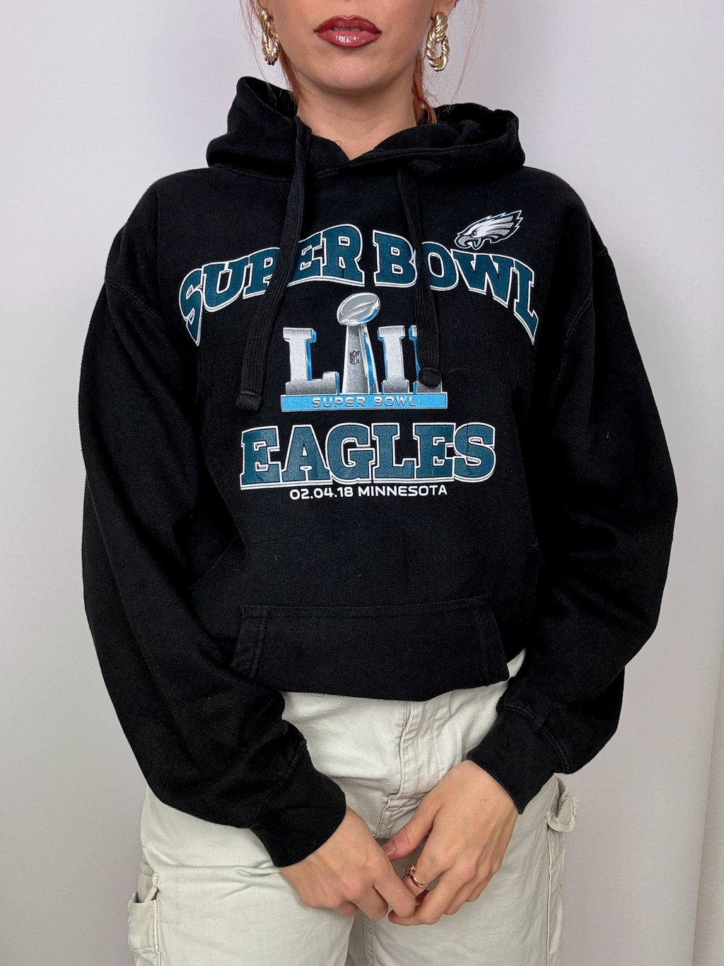 Black super bowl sweater Vintage M/L