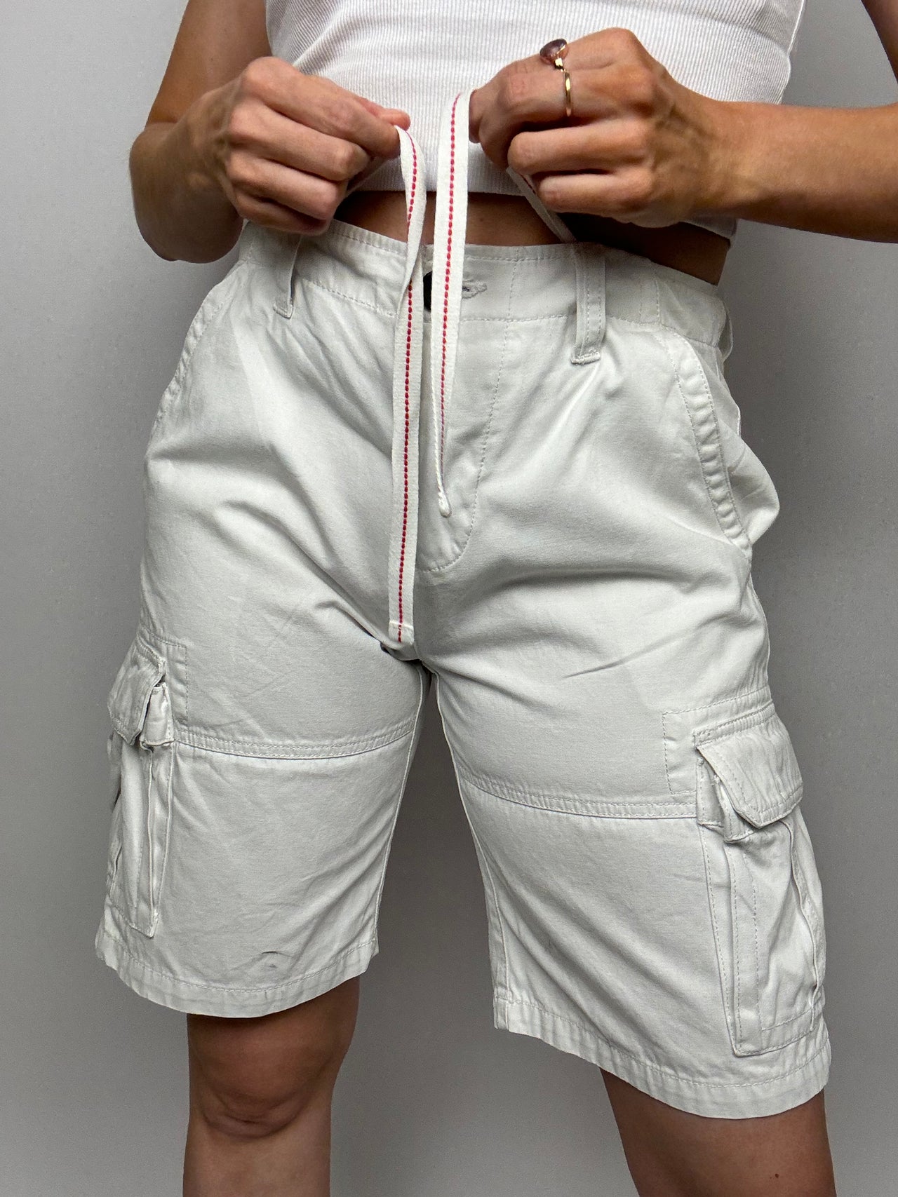 Vintage white cargo shorts