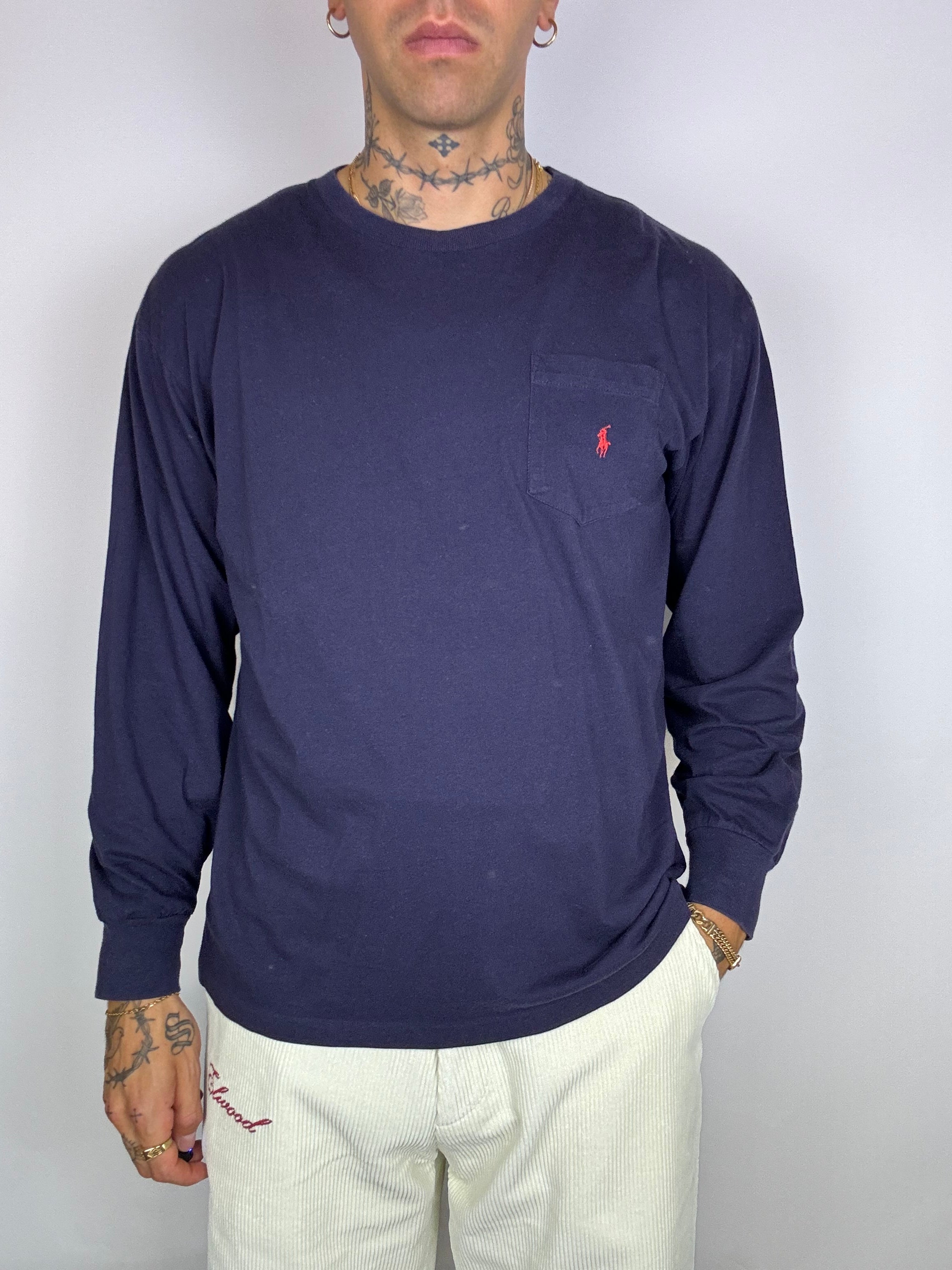 Ralph Lauren Navy Blue Long Sleeve Sweater M