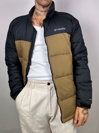Columbia very dark blue and brown down jacket