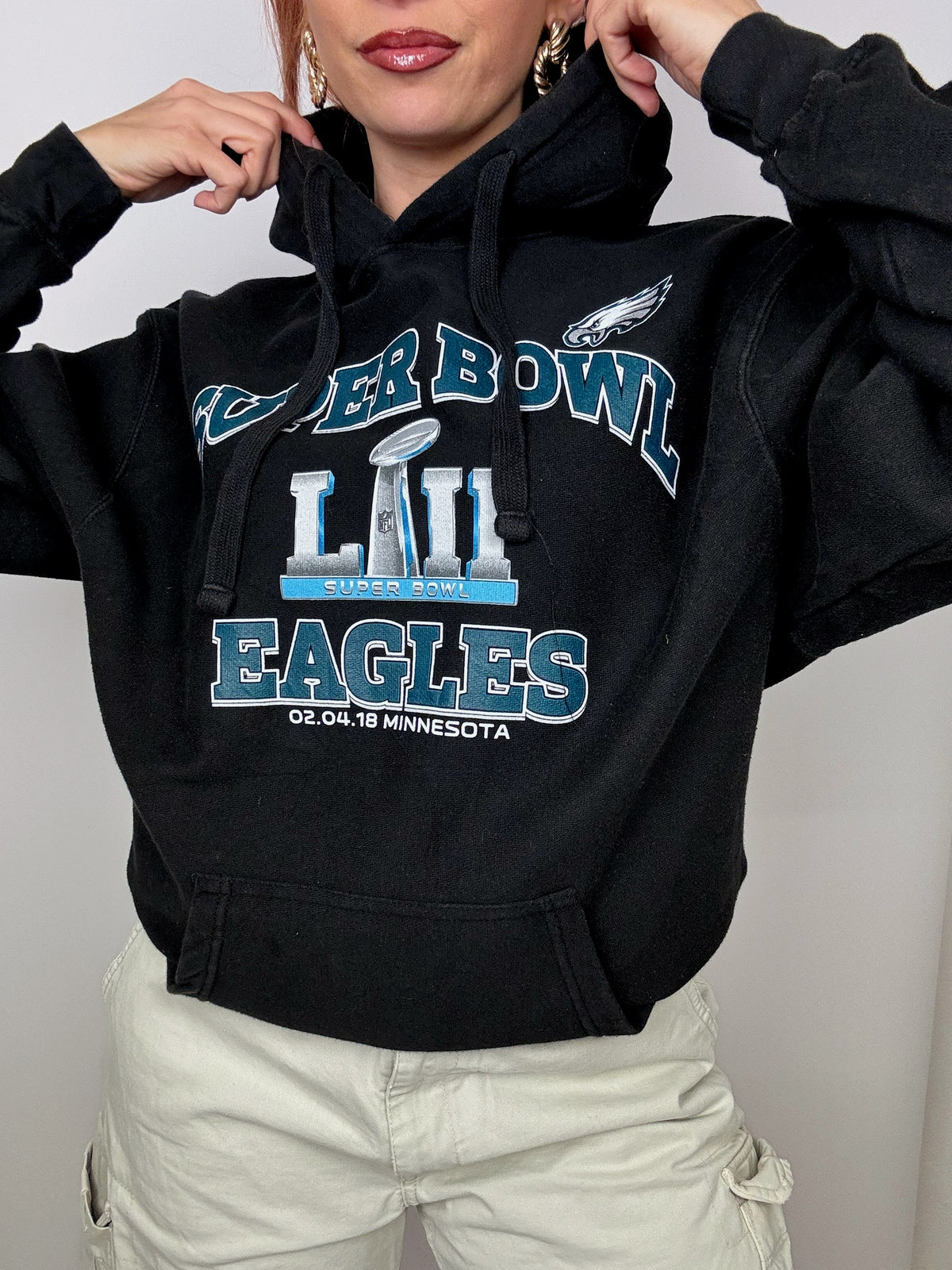 Black super bowl sweater Vintage M/L