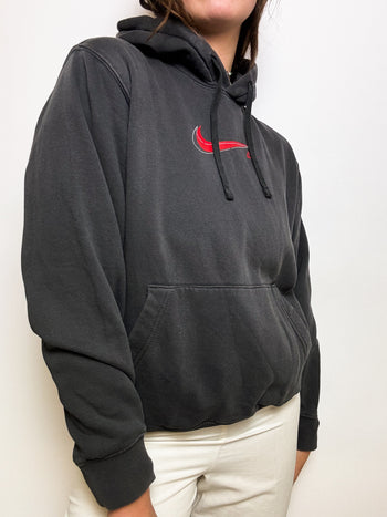 Pull à capuche noir Nike Vintage M