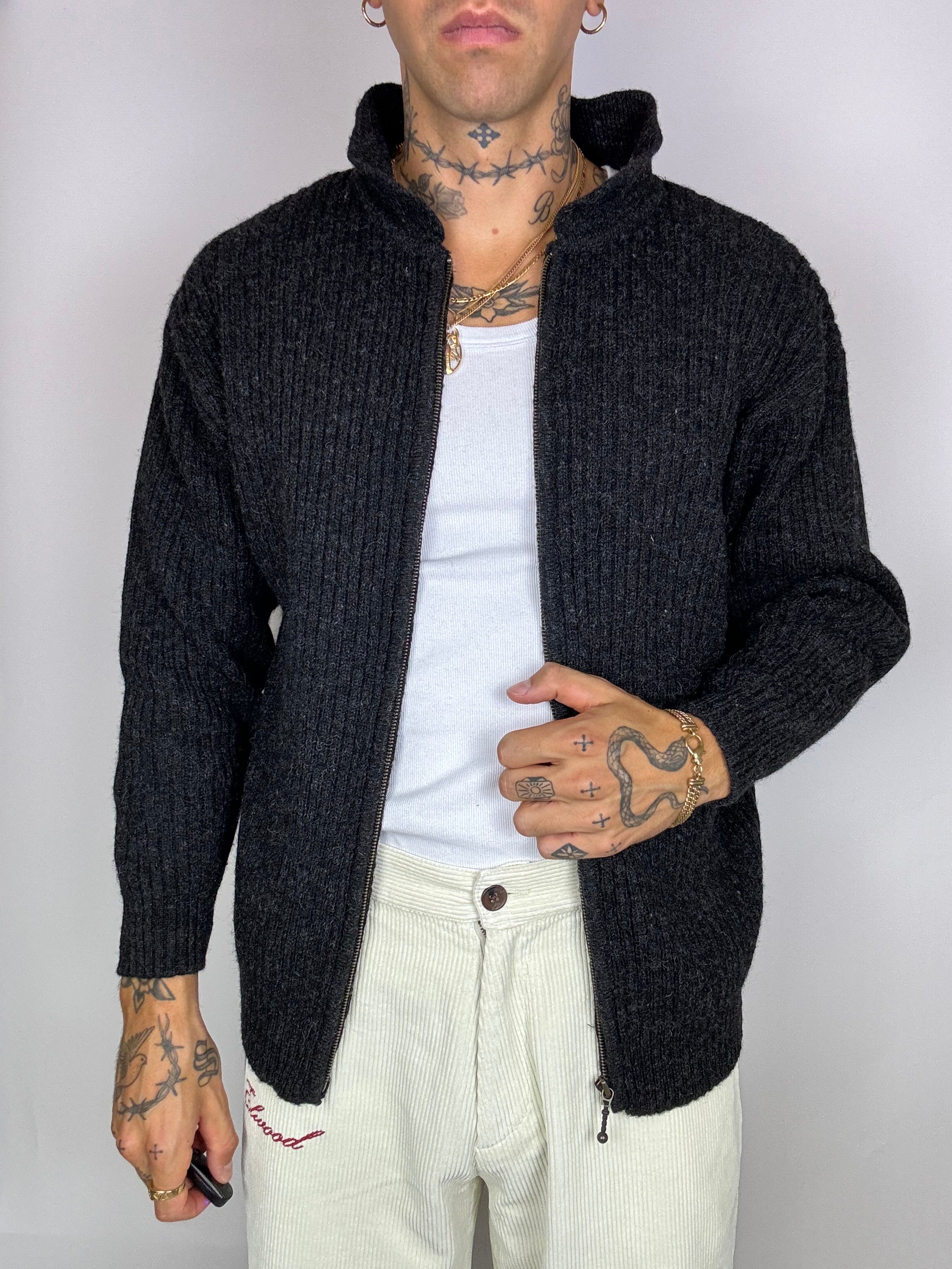 Jacket en maille vintage noir