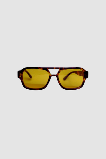 Blue recycled rectangular vintage glasses with blue lenses 