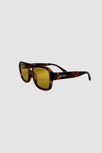 Blue recycled rectangular vintage glasses with blue lenses 