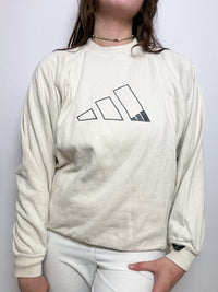 Cream white adidas vintage sweater M