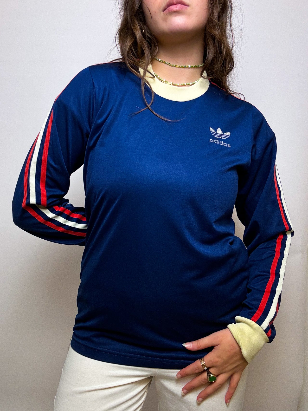 Vintage blue Adidas American sweater S/M 