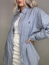 Chemise Polo Ralph Lauren à carreaux blanc/bleu vinatage