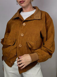 Vintage Kamel Wildlederjacke