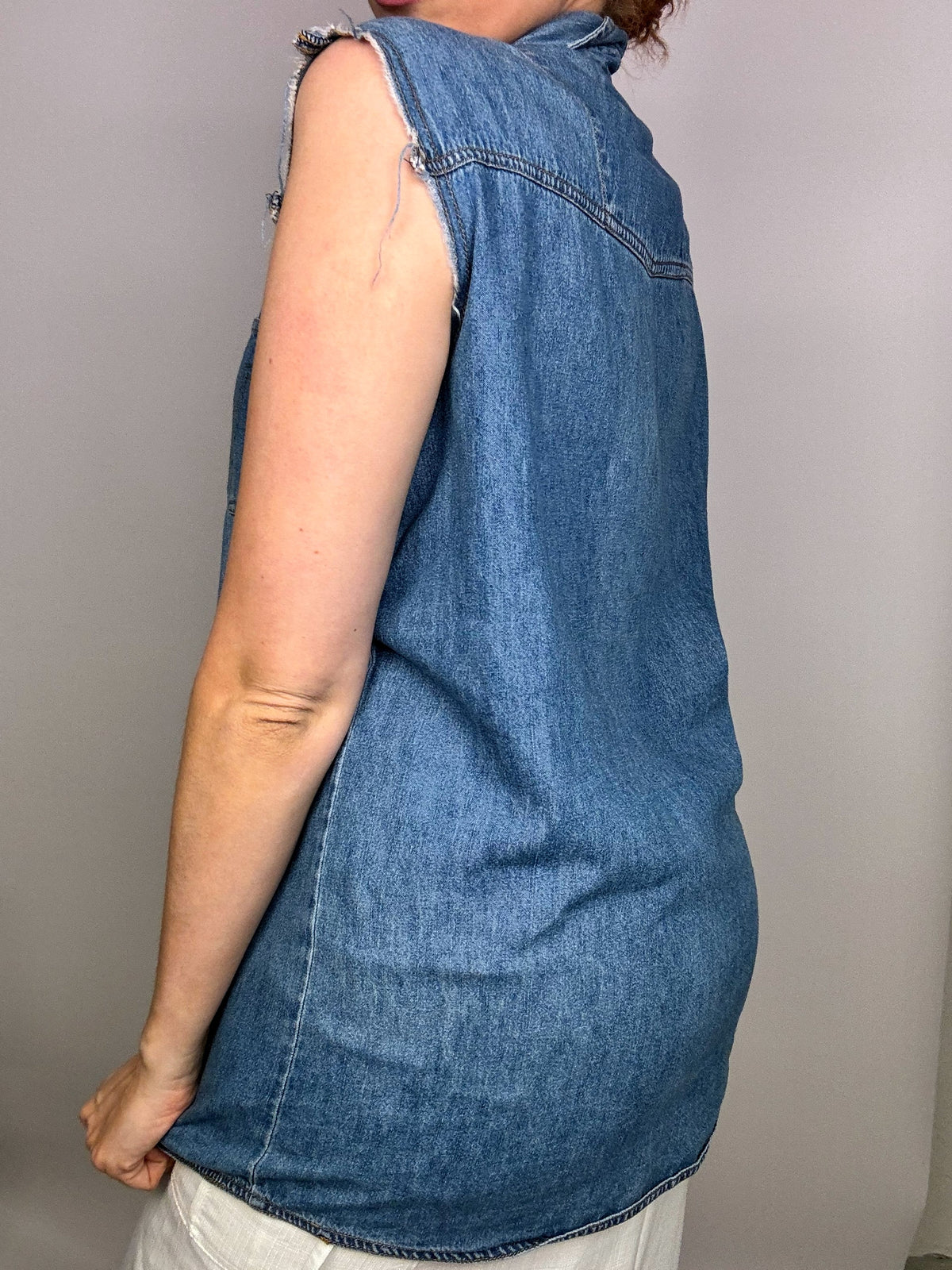 Gilet en denim vintage