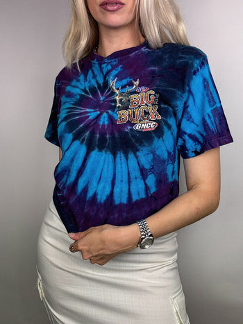 Purple tie-dye racing t-shirt