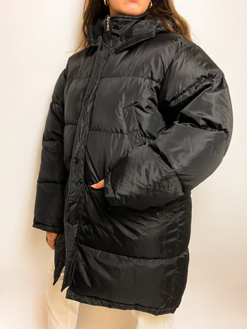 Vintage black down jacket L 