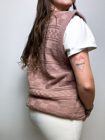 Light pink vest Vintage L 