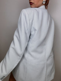 Vintage blue/white striped blazer jacket L