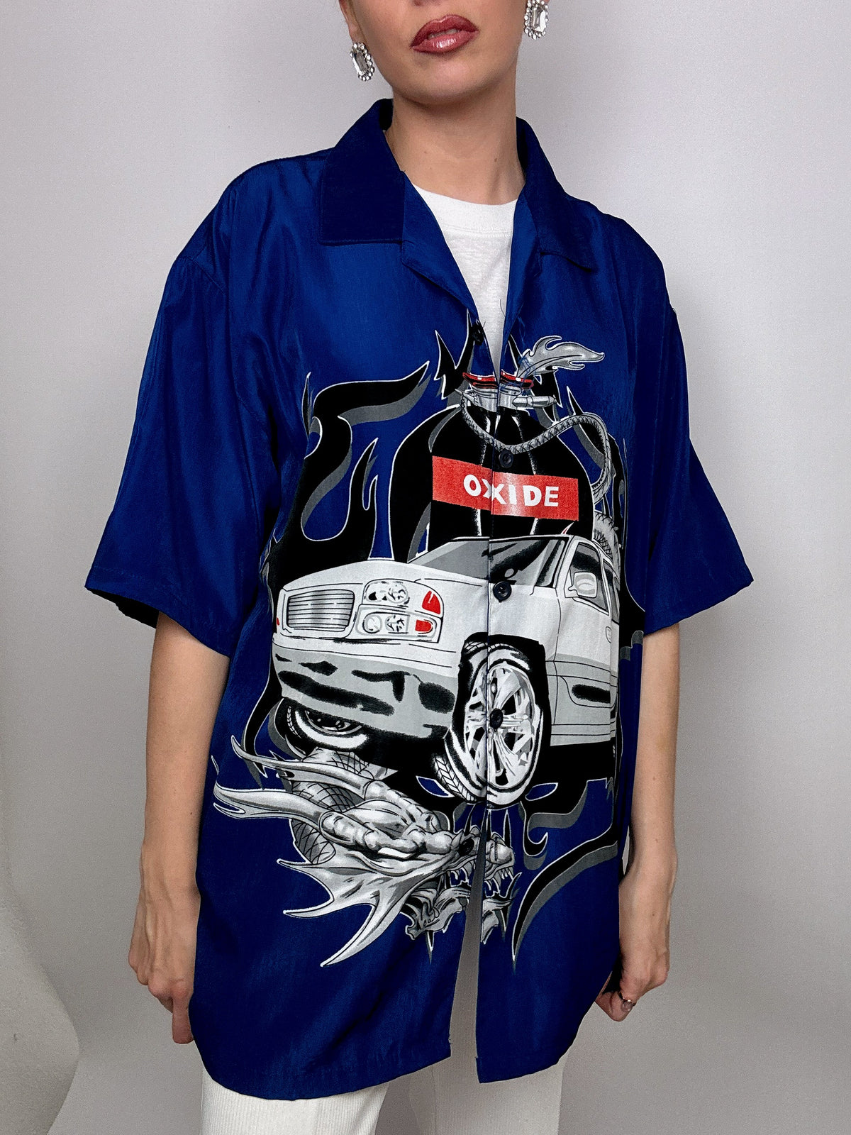 XXL Blue Vintage Dragon Shirt