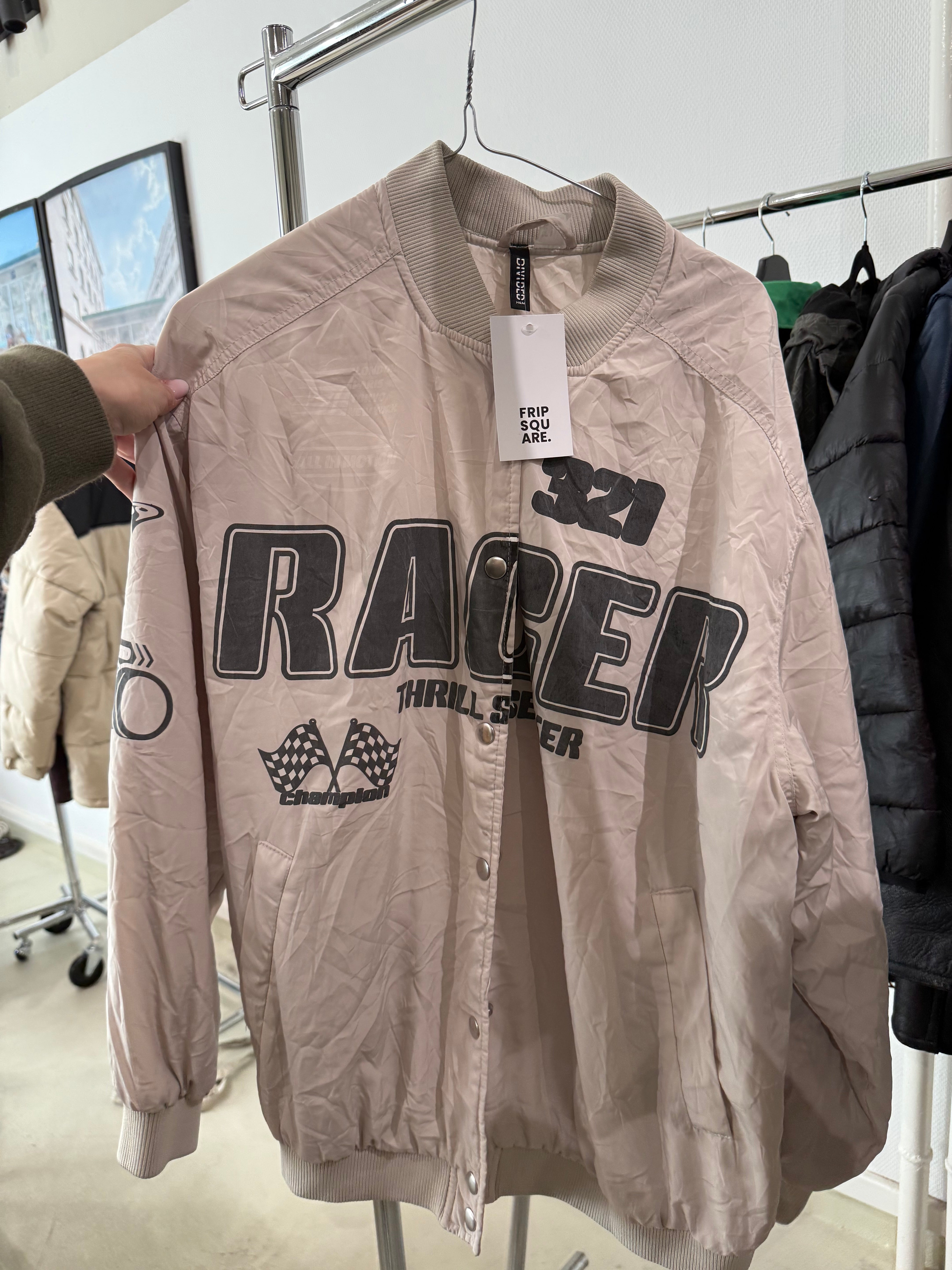 Bombers beige Racing H&M M/L