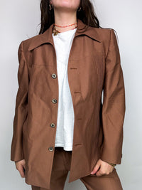 Veste blazer et pantalon vintage brun M/L