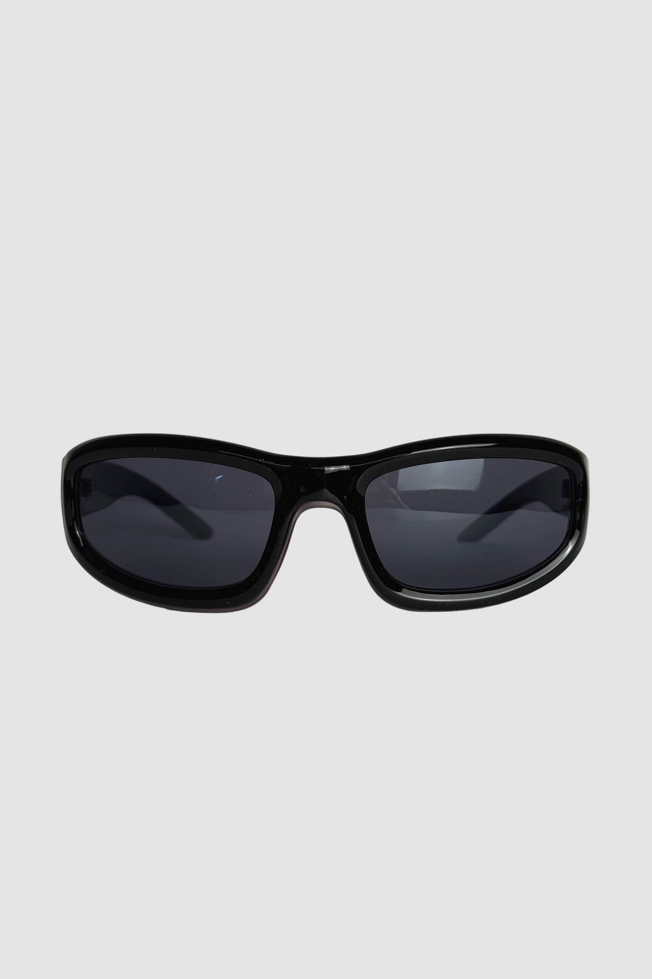 Blue recycled rectangular vintage glasses with blue lenses 