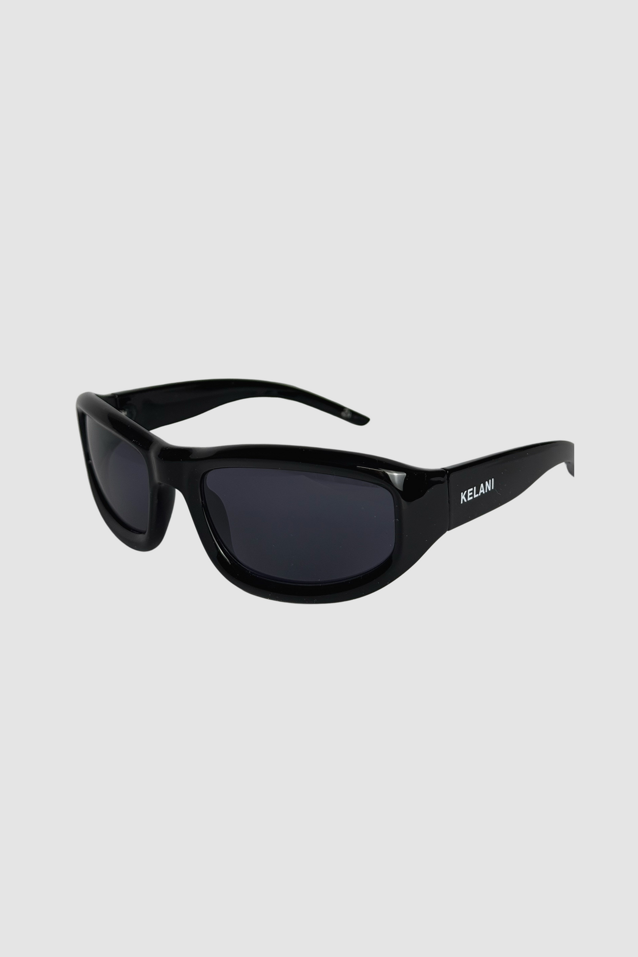 Blue recycled rectangular vintage glasses with blue lenses 