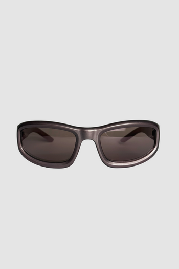 Blue recycled rectangular vintage glasses with blue lenses 