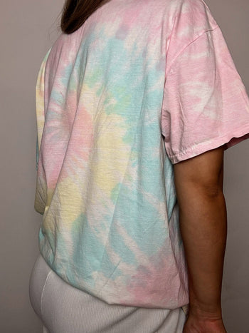 Tee shirt Tie &die pastel L vintage
