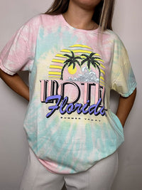 Tee shirt Tie &die pastel L vintage