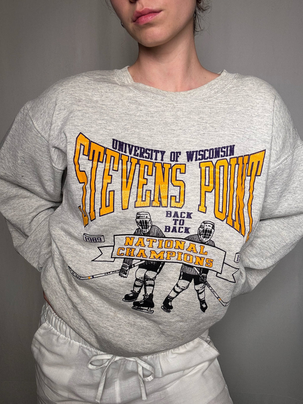 Sweat gris University of Wisconsin XXL vintage