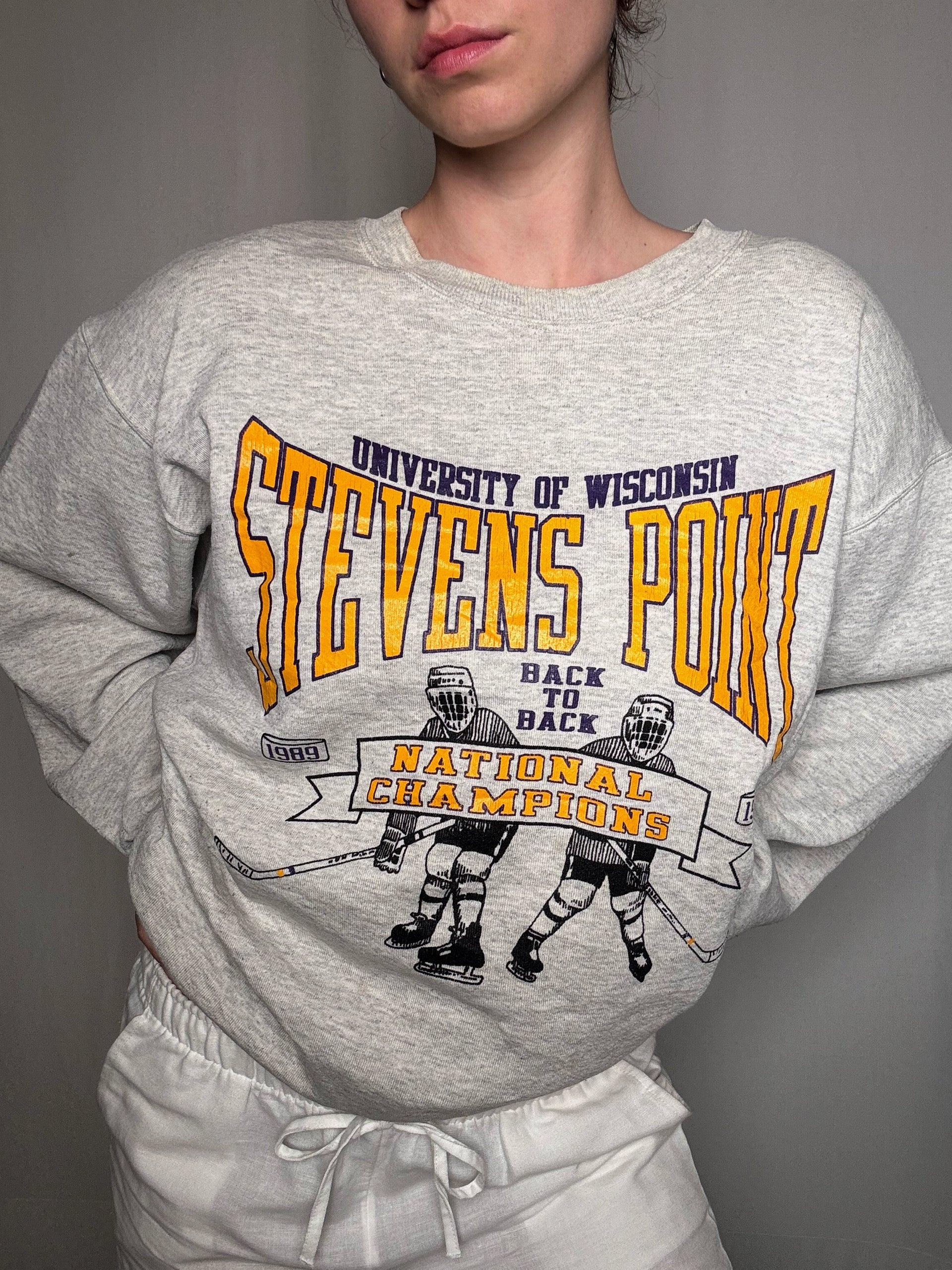 Sweat gris University of Wisconsin XXL vintage
