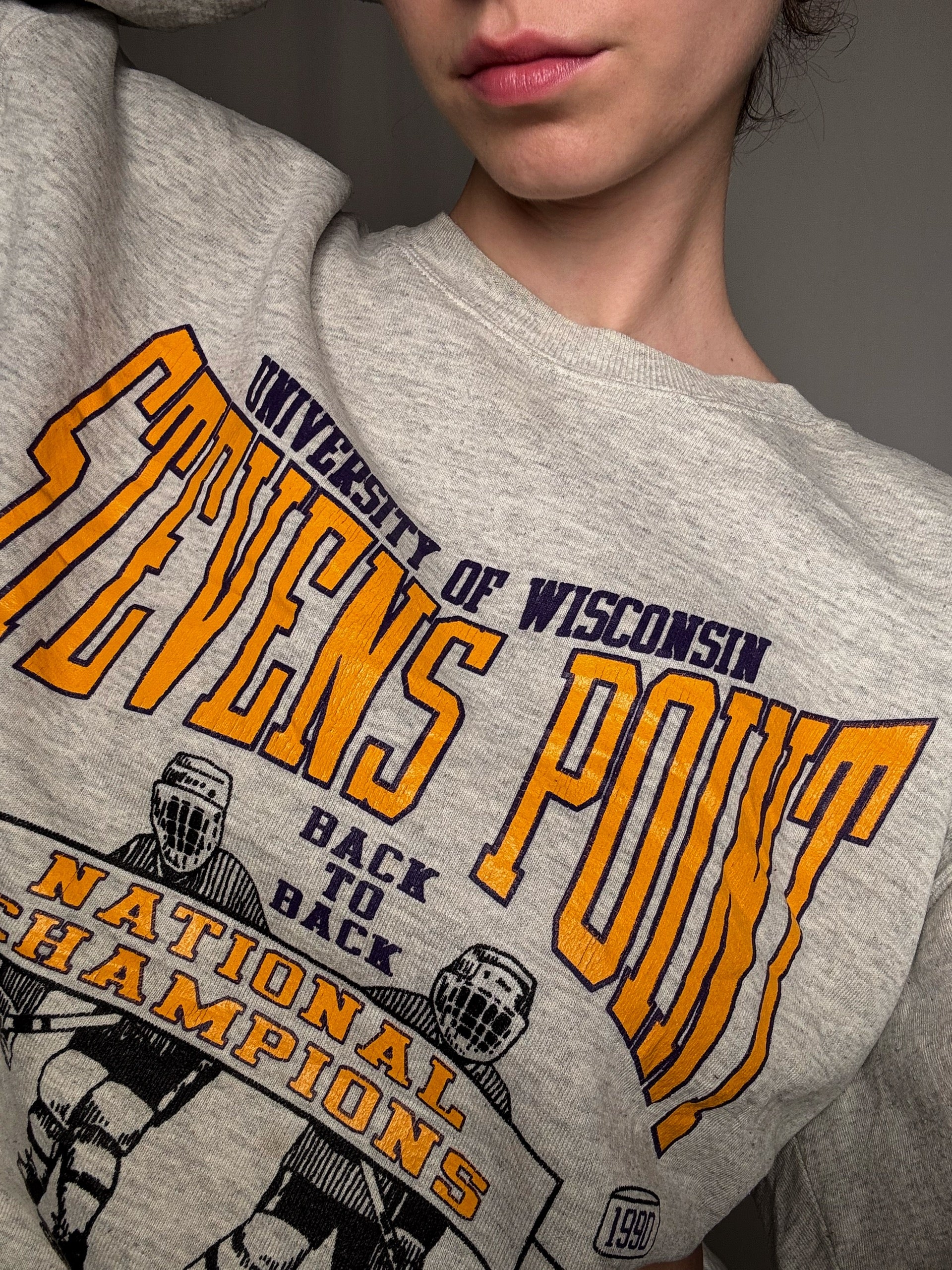 Sweat gris University of Wisconsin XXL vintage