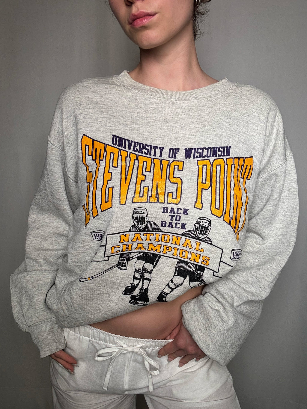 Sweat gris University of Wisconsin XXL vintage