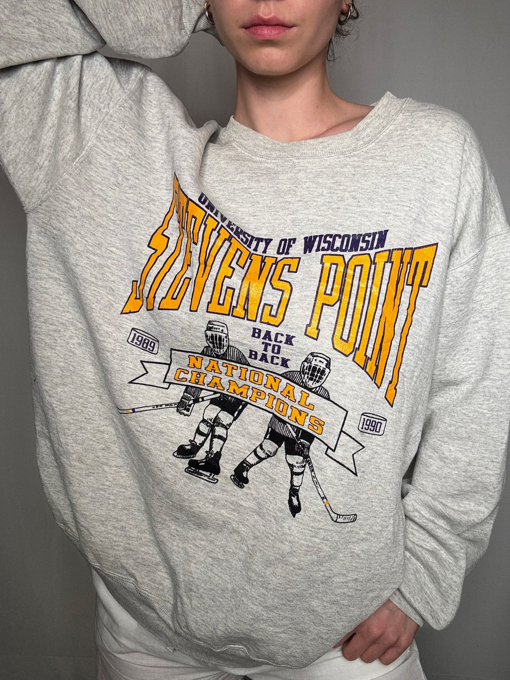 Sweat gris University of Wisconsin XXL vintage